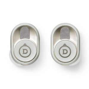 devialet-gemini-ii-light-pearl-product-image-6 Pair of silver wireless earbuds with D logo