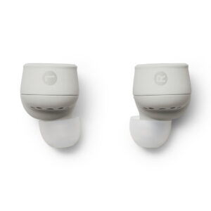 devialet-gemini-ii-light-pearl-product-image-9 Pair of white wireless earbuds with charging cases