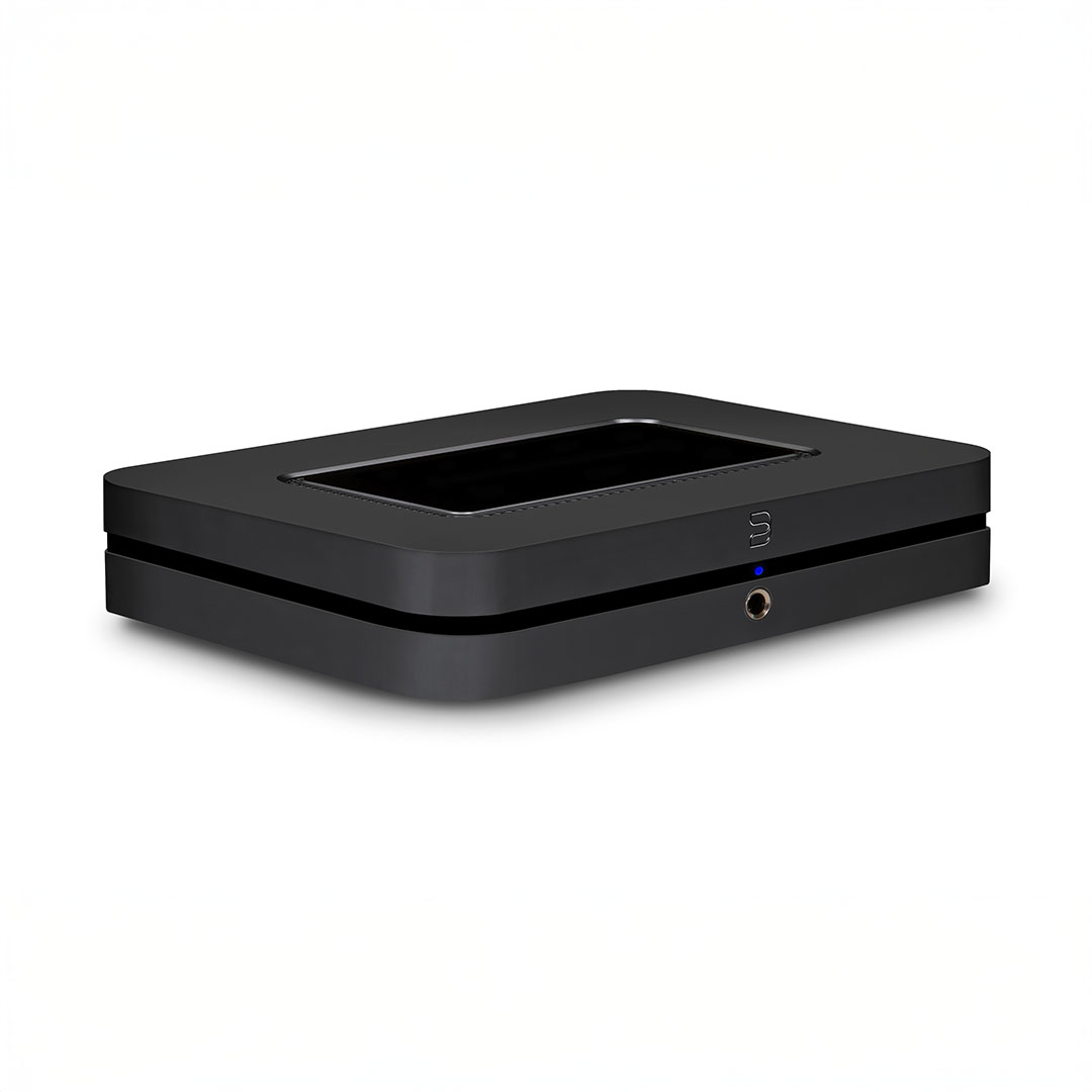 Black electronic device with rectangular design.