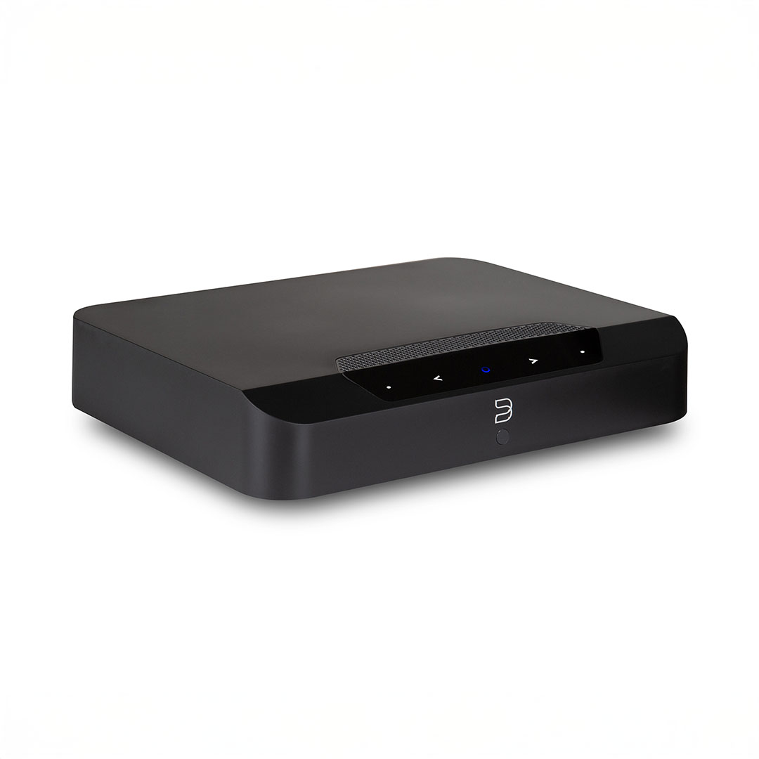 Black streaming media player with touch controls
