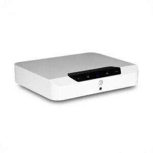 White wireless audio streaming device