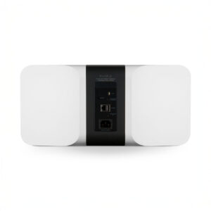 Back view of wireless streaming speaker.