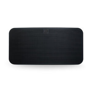 Black wireless Bluetooth speaker, front view