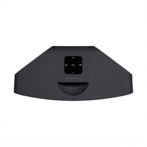 Bluesound wireless speaker with control panel.