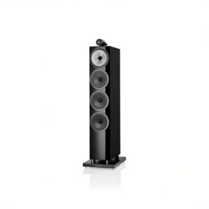 High-quality floor-standing black speaker