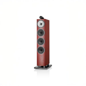 High-quality floor-standing speaker with wood finish