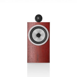 Wooden speaker with black dome tweeter