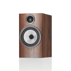 Wooden high-end audio speaker front view