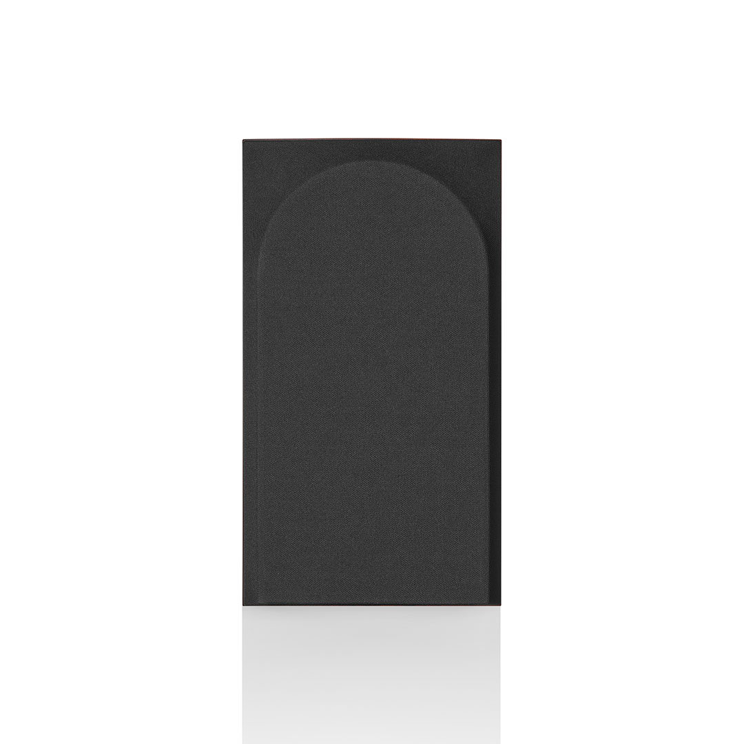 Black rectangular acoustic panel with curved top