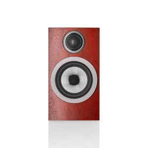 Wooden speaker with black cones