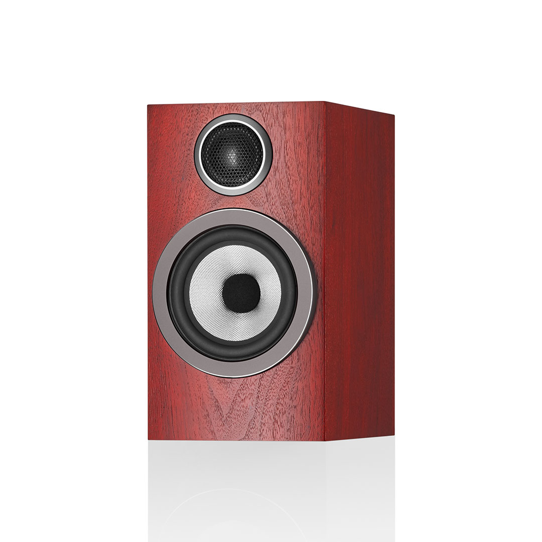 Wooden bookshelf speaker with dual drivers