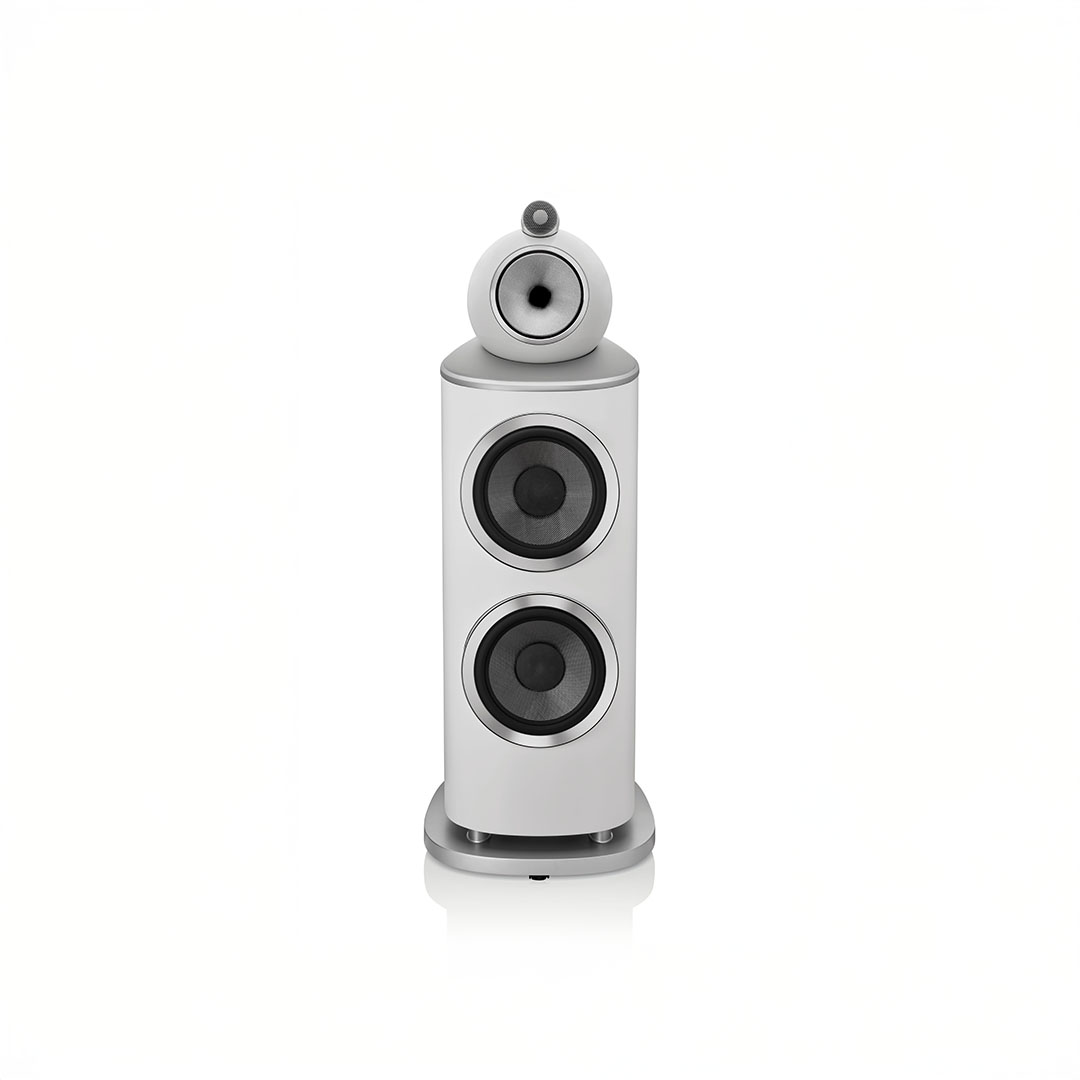 High-end white audio speaker system