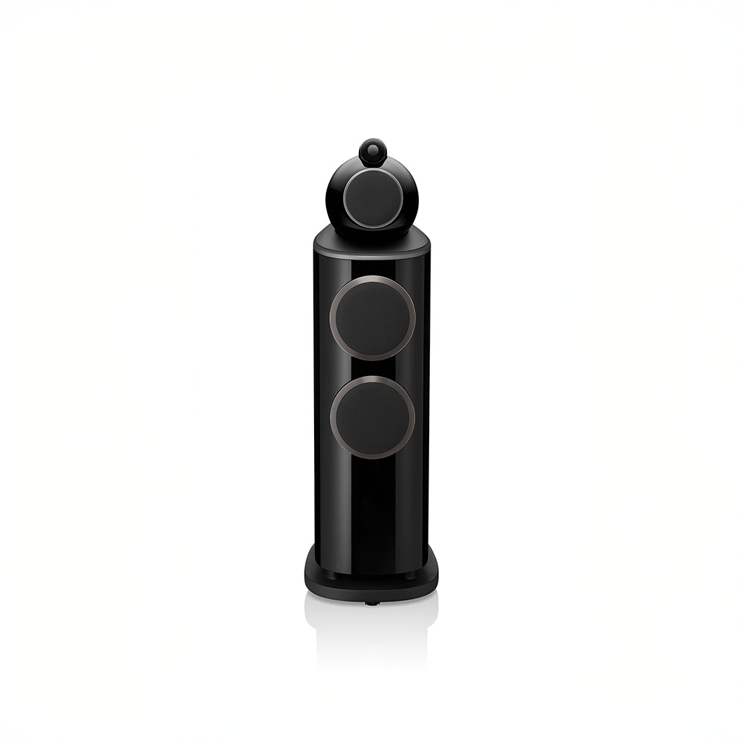 Black high-end floor-standing speaker