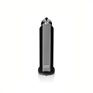 Stylish black and silver modern speaker tower