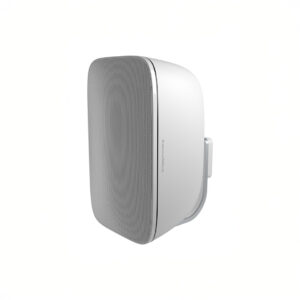 White wall-mounted speaker with mesh cover