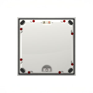 Back view of electronic device casing