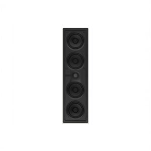 Black in-wall speaker with five woofers