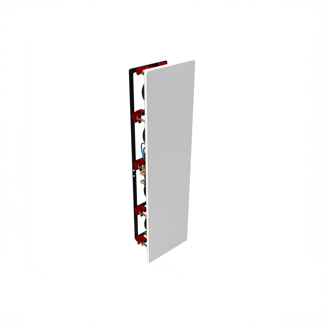 Side view of a wall-mounted speaker