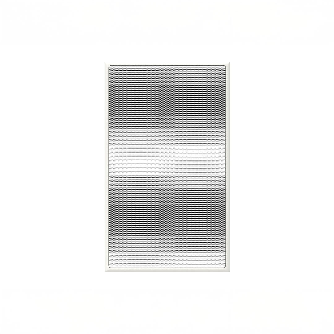 Wall-mounted white speaker grill close-up