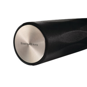Bowers & Wilkins speaker close-up, modern design.