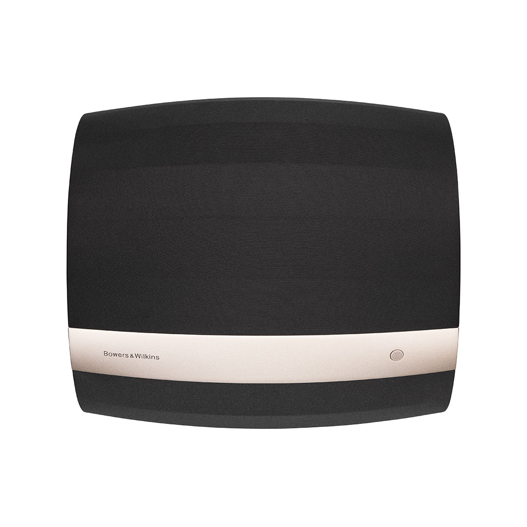 Bowers & Wilkins wireless speaker, top view.
