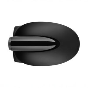 Top view of a black hair dryer.