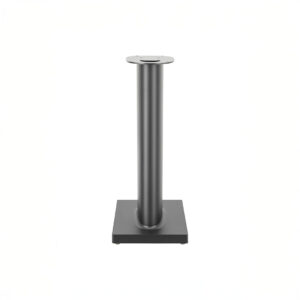 Black metal table leg with square base