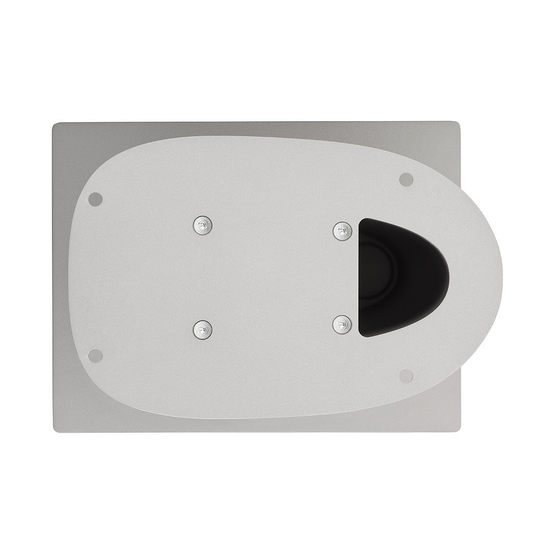 Top view of metallic industrial tool component