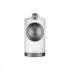 White high-end speaker with sleek design