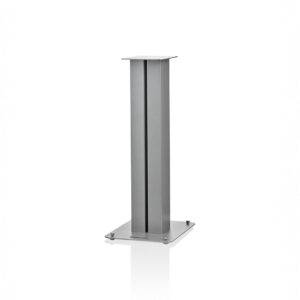 Silver desk leg pillar with flat base.