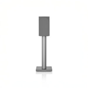 Modern gray speaker on a stand