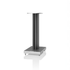 Modern black and silver speaker stand
