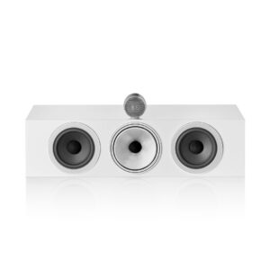 White center channel speaker with three drivers.