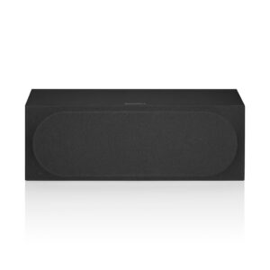 Black rectangular speaker with minimalist design.