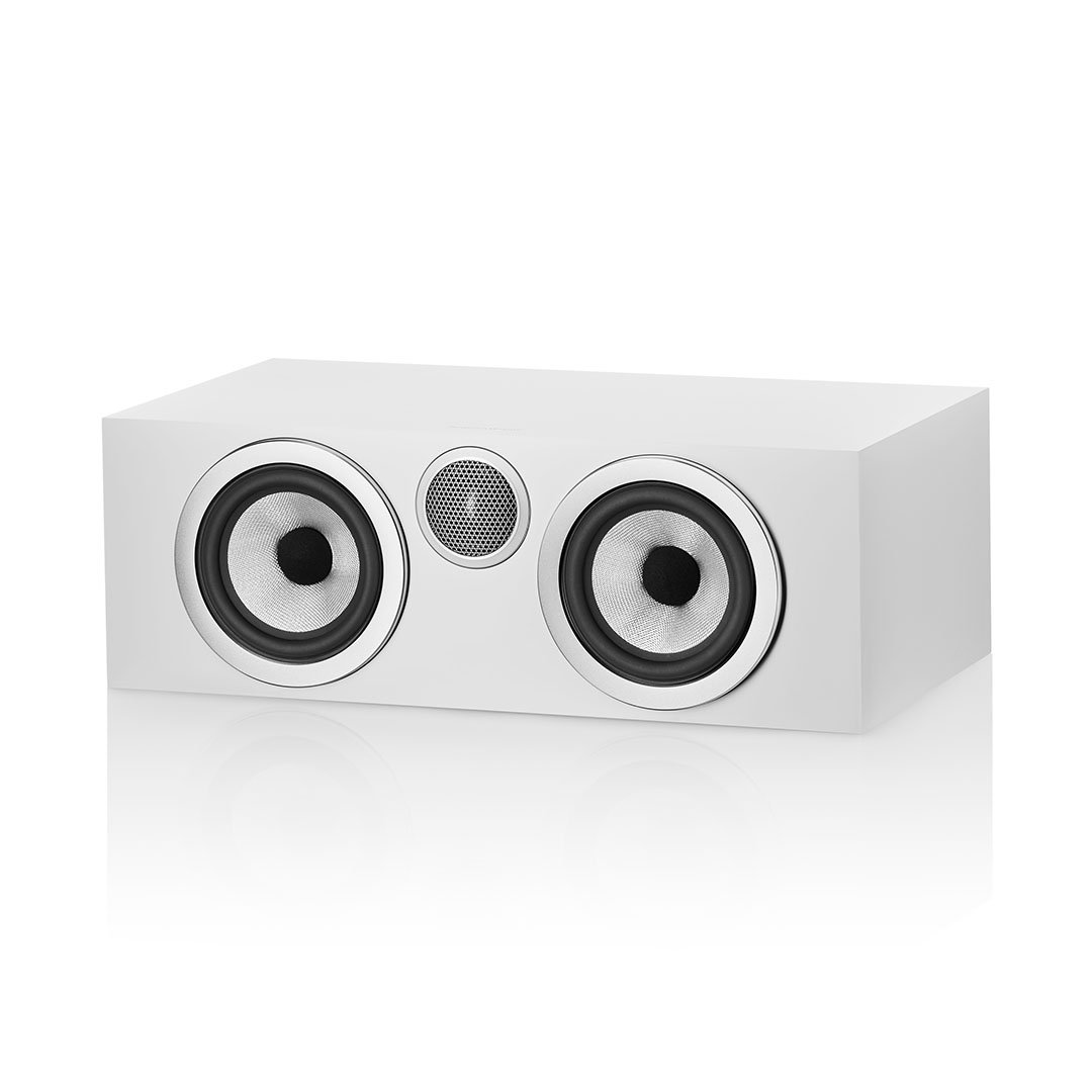 White dual-speaker audio system