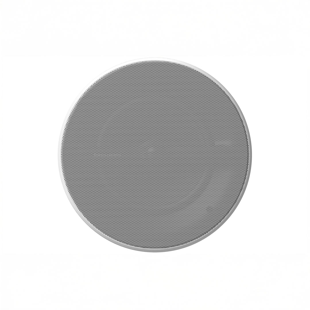 Circular ceiling speaker with mesh design