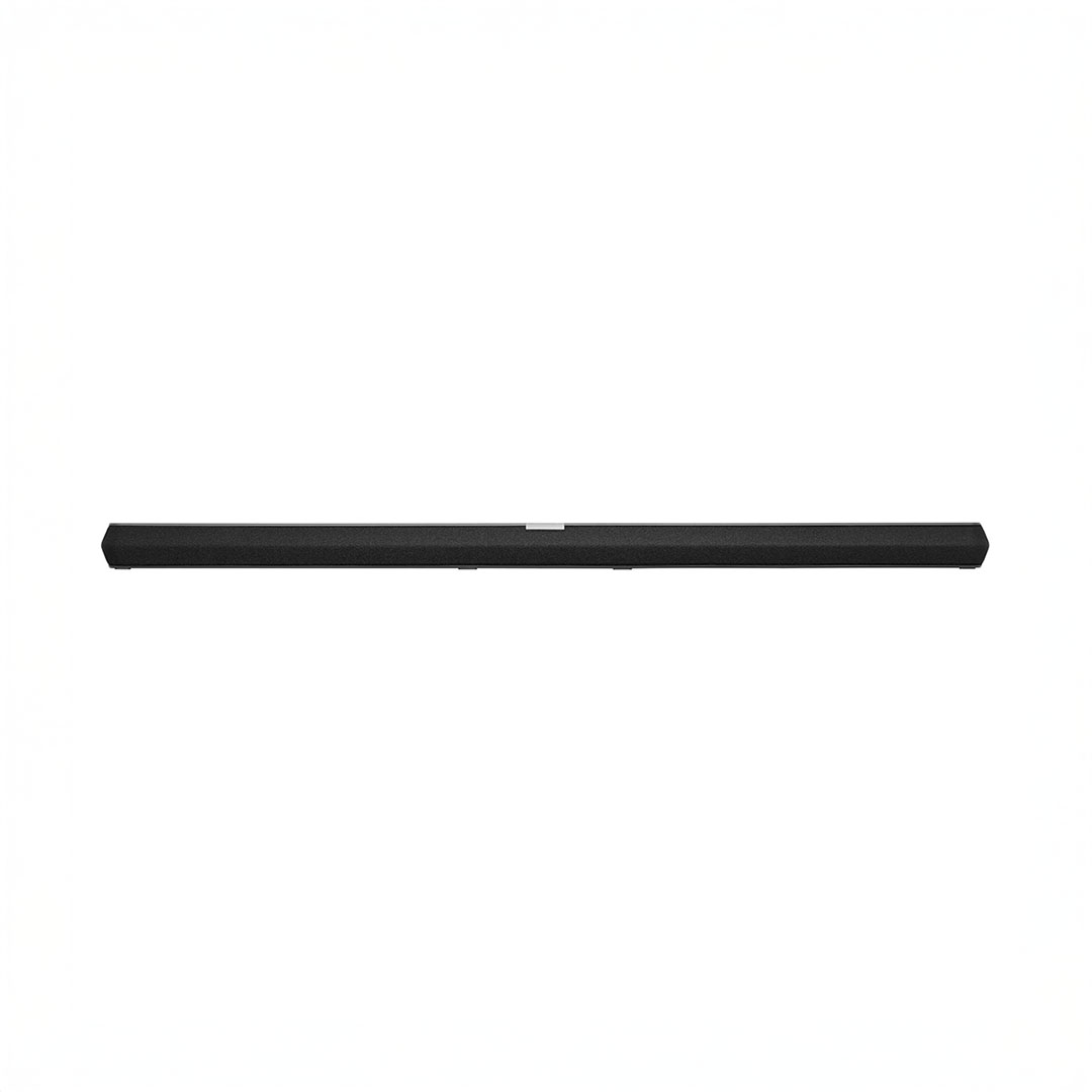 Black soundbar on white background