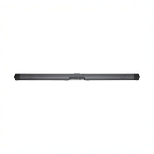 Black soundbar with control buttons