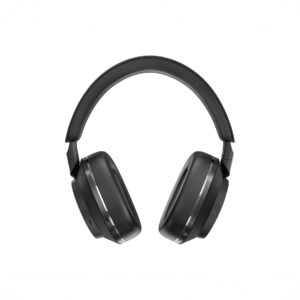 Black over-ear headphones on white background.