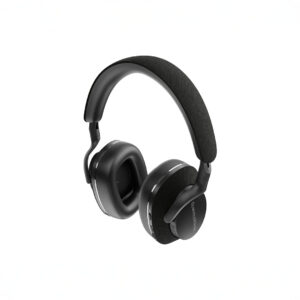Black over-ear headphones with cushioned padding.