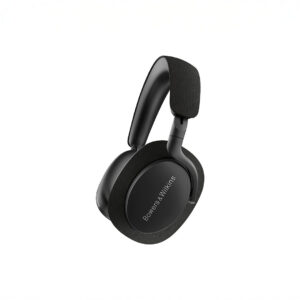 Black over-ear headphones on white background.