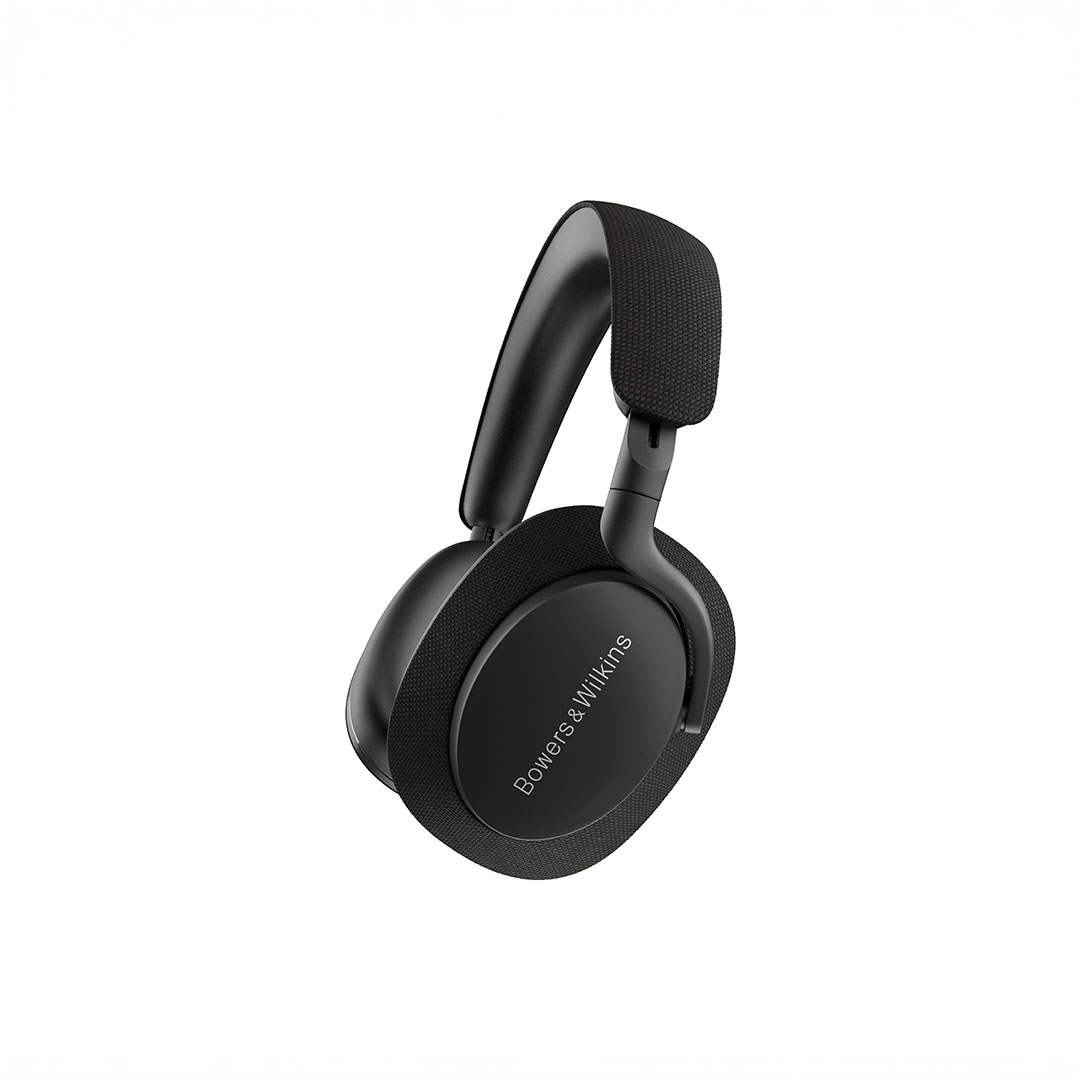 Black over-ear headphones on white background.