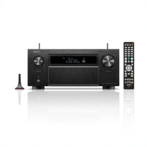 Denon audio receiver with remote and microphone