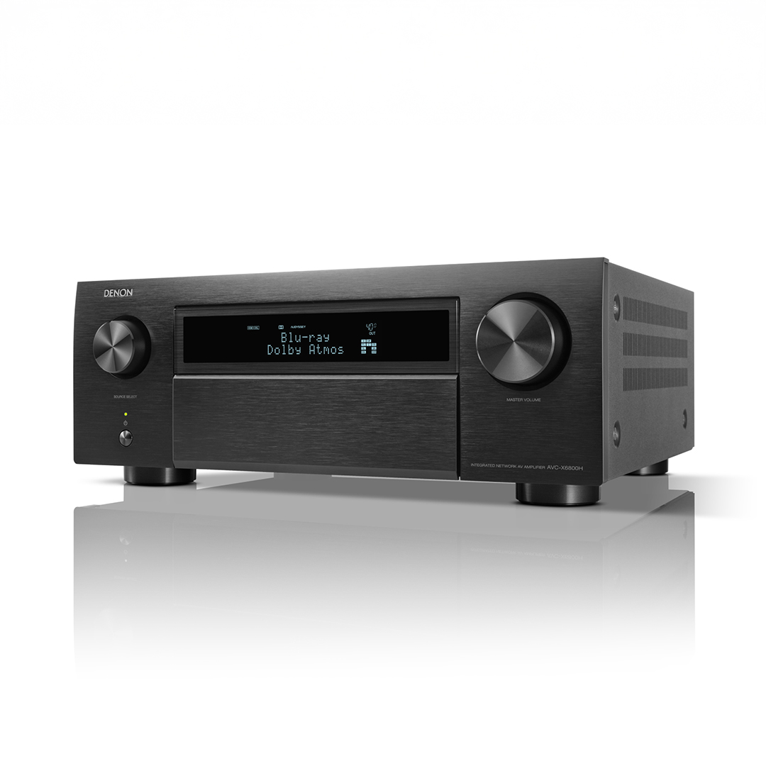 Denon AV receiver with Dolby Atmos support.