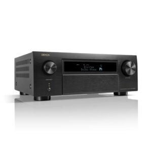 Denon AV receiver with Dolby Atmos support.