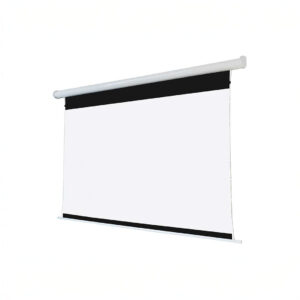 Wall-mounted retractable projection screen