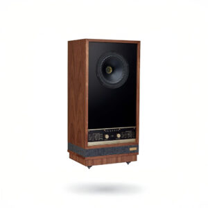 Vintage wooden speaker with modern design