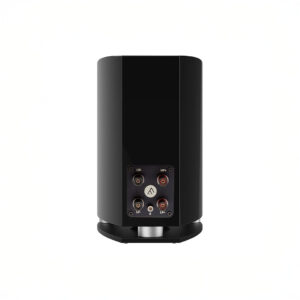Black speaker rear view with connectors