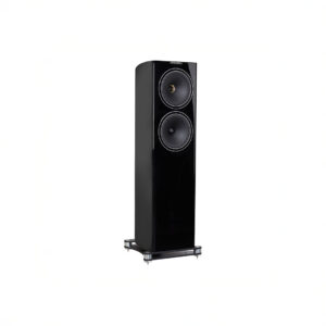 Black floor-standing hi-fi speaker
