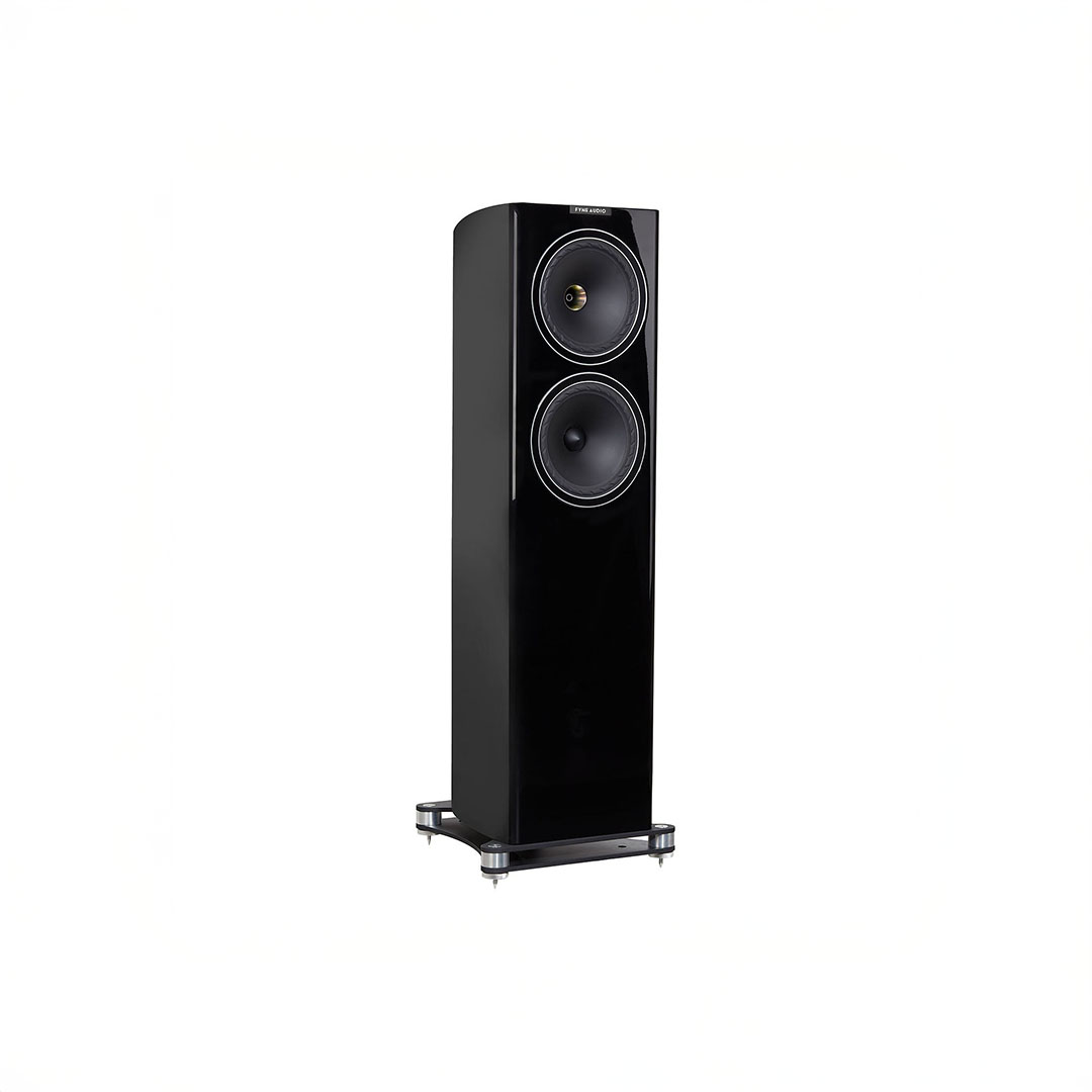 Black floor-standing hi-fi speaker